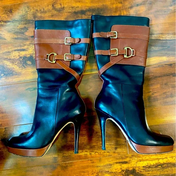 Cole Haan black & Brown boots - Picture 1 of 8